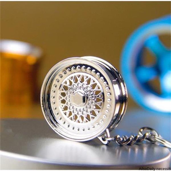 

party favor dhl100pcs -selling car modified wheel metal keychain turbocharged