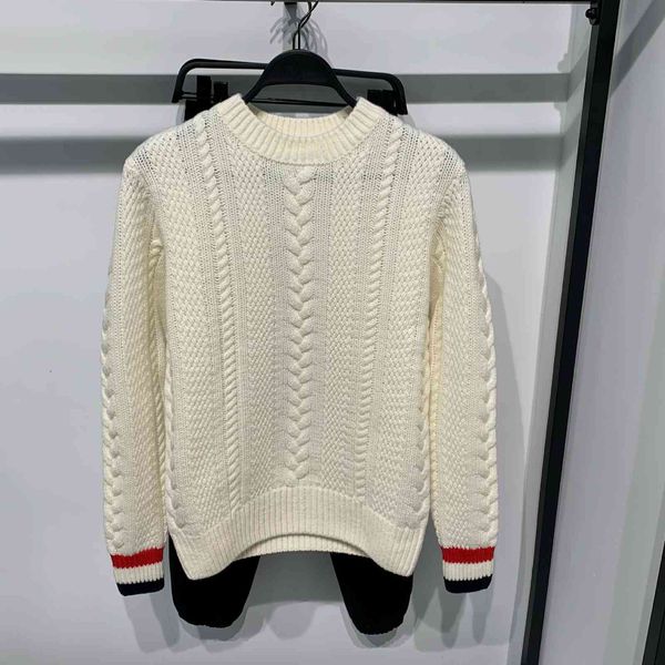 

men's sweaters korean pullover soft comfortable coat thick warm hand-knitted xw9k, White;black