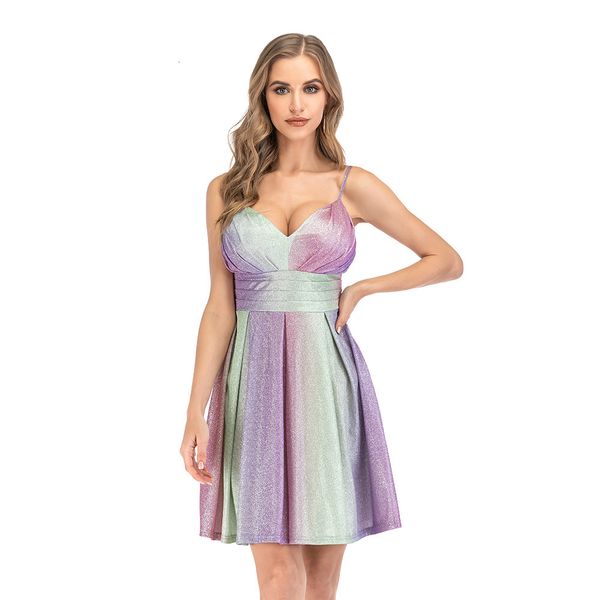 

dresses women's sleeveless open back large colorful sequin dress, Black;gray