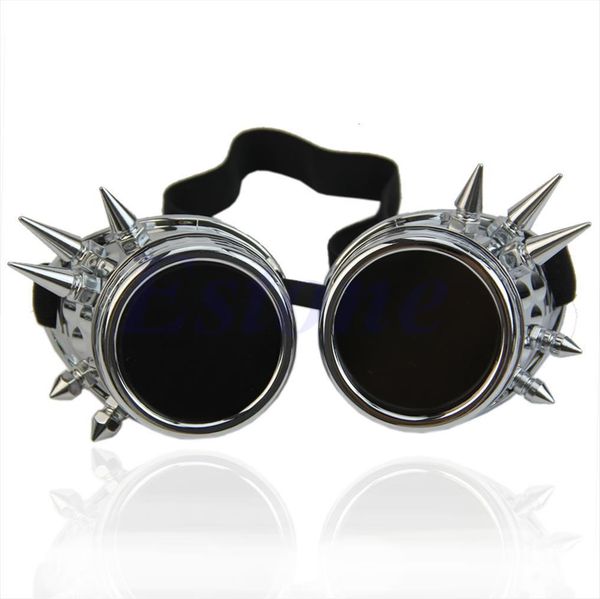 

drop amp wholesale vintage victorian gothic cosplay rivet steampunk goggles glasses welding punk apr28, White;black