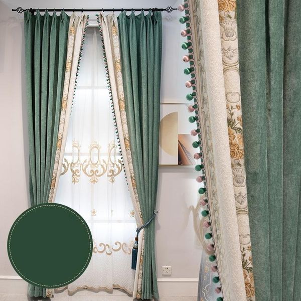 

curtain & drapes luxury atmosphere european american french chenille simple europe high grade living room bedroom finished product