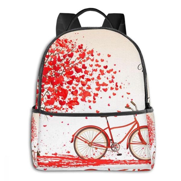 

backpack 2021 valentine's day bike hearts tree children backpacks schoolbag book bag kids school girl boy