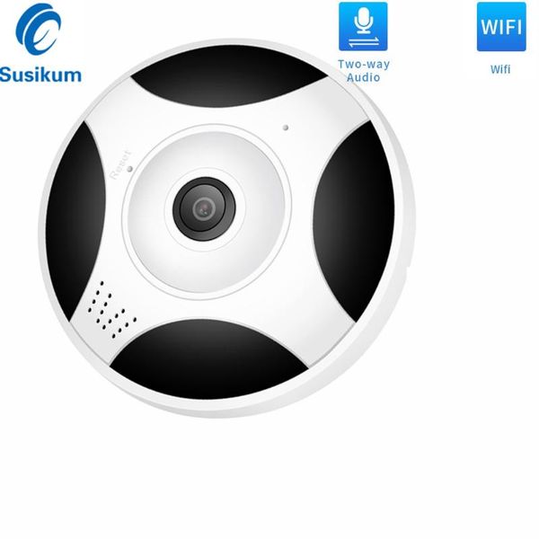 

camera wifi indoor 360 degree panoramic lens ir night vision two ways audio wireless mini icsee ip cameras