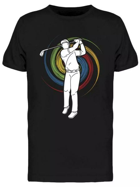 

golfer action tee men's -image by shutterstock, White;black