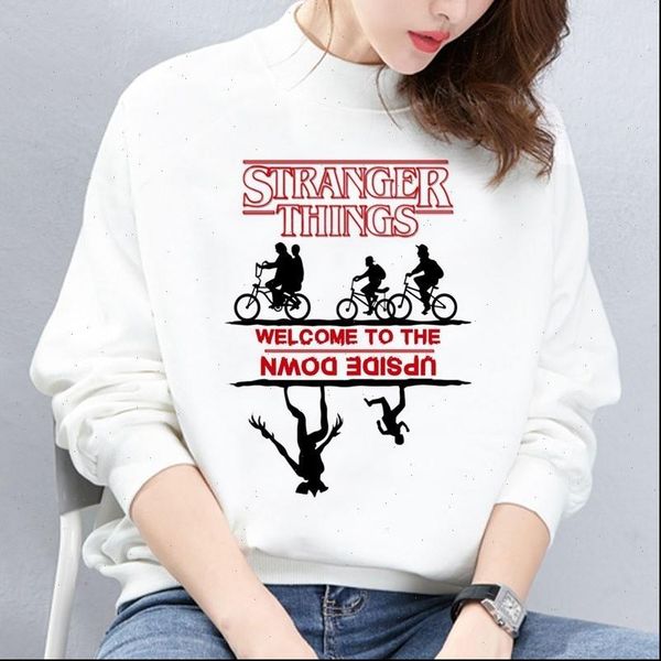 

dropship stranger things kid fashion womens hoodie pink autumn thing clothes, Black