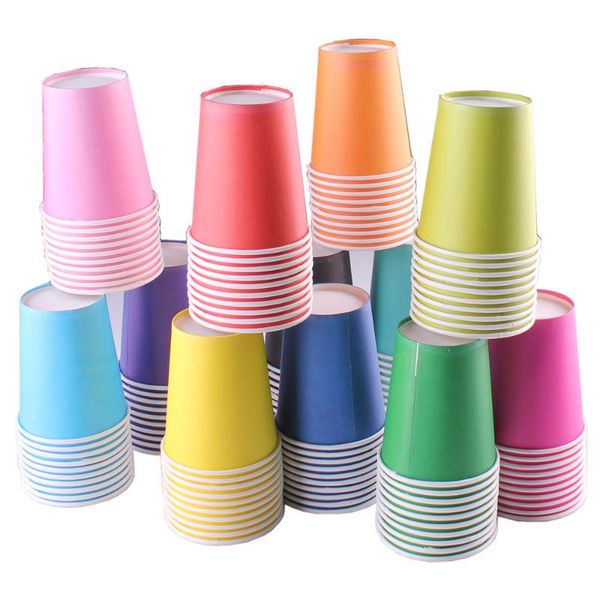 

disposable dinnerware 10pcs pure colour party paper cups juice cup diy decoration baby shower kids birthday wedding picnic tableware supply