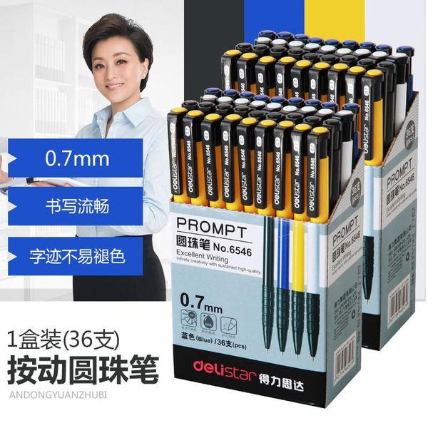 

ballpoint pen school office press 0.7mm ball 36 sticks wholesale pens, Blue;orange