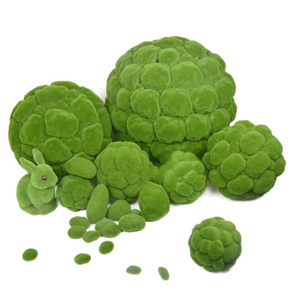 

decoration artificial moss balls simulation plant for window home office wall decor decorative flowers & wreaths