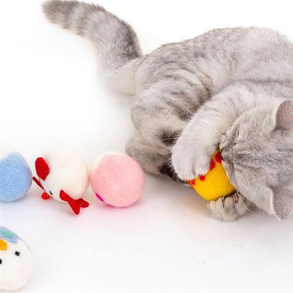

cat toys 1pcs easter toy lovely chicken egg chew catnip playing ball for pet