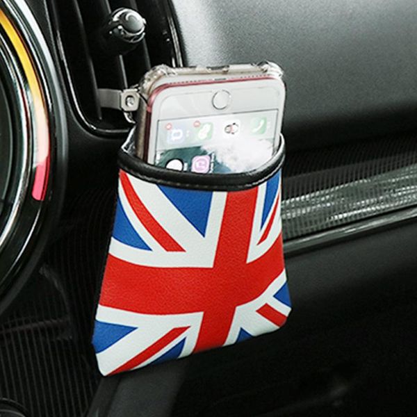 

car organizer for mini cooper s countryman clubman one pu phone pocket air conditioning vent hanging bag outlet storage pouch