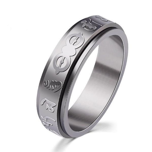 

wedding rings titanium steel ring, swivel transfer, scriptures, male ring tail, valentine 's gift, fashion jewelry wholesale, Slivery;golden