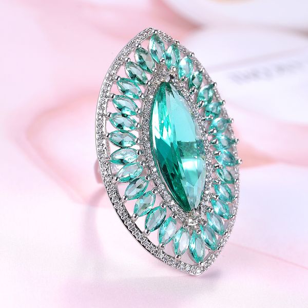 

eye shaped halo zircon paved wedding ring 18k white gold filled engagement women gift, Golden;silver