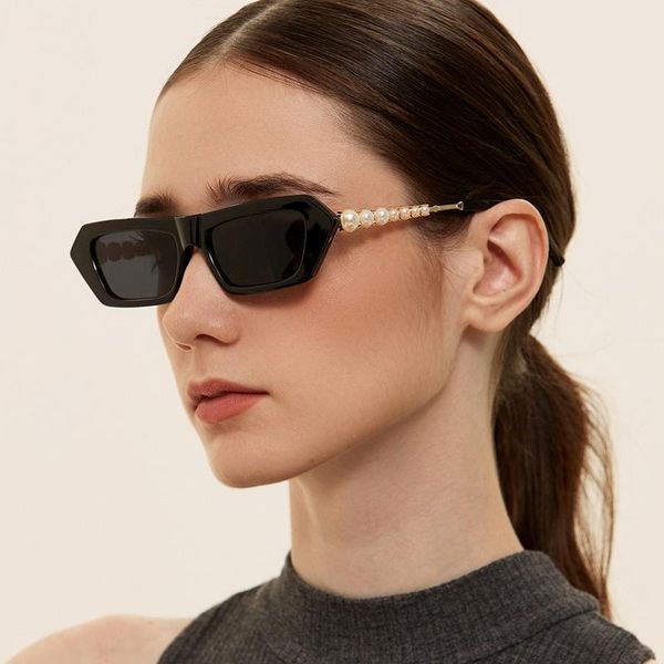 

sunglasses abay small leopard women brand designer handmade pearl square eyewear female men camping hiking retro uv400 oculos, White;black