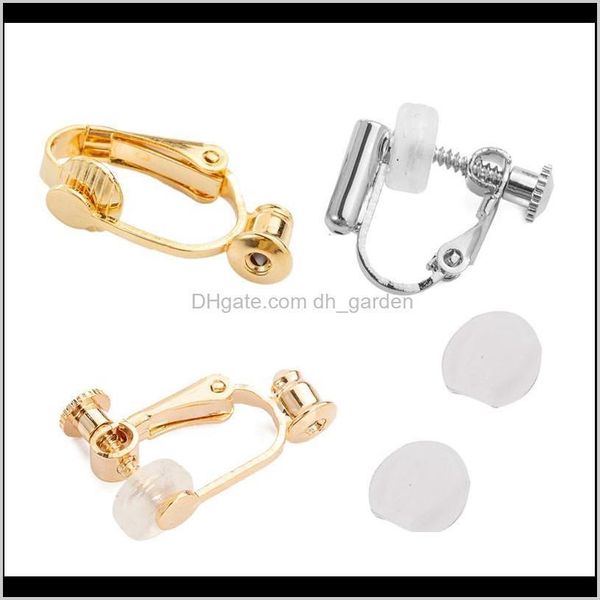 

other drop delivery 2021 clip on earrings converter sier gold open hoop for diy studs pierced earring women men hip hop jewelry will and san, Golden;silver