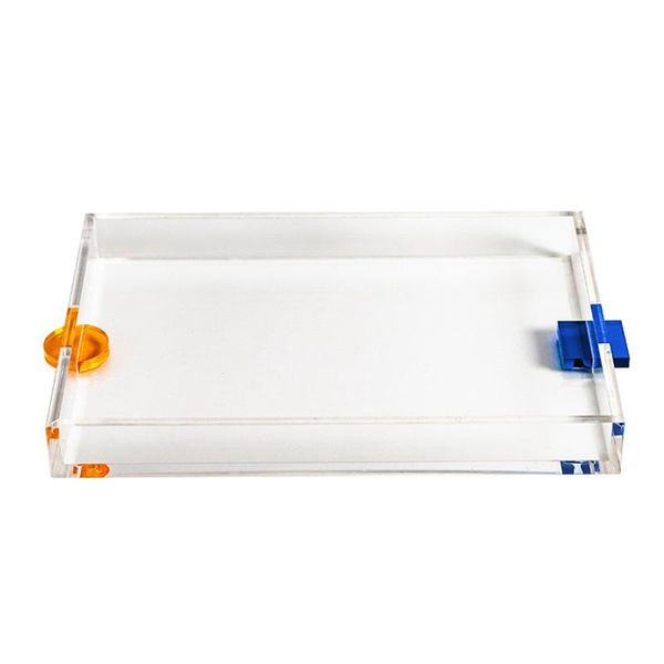 

kitchen storage & organization acrylic transparent water cup tray teacup household rectangular creative simple modern