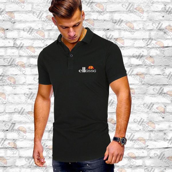 

men's polos summer business workwear classic formal shirt sports breathable short sleeve fashion solid color, White;black