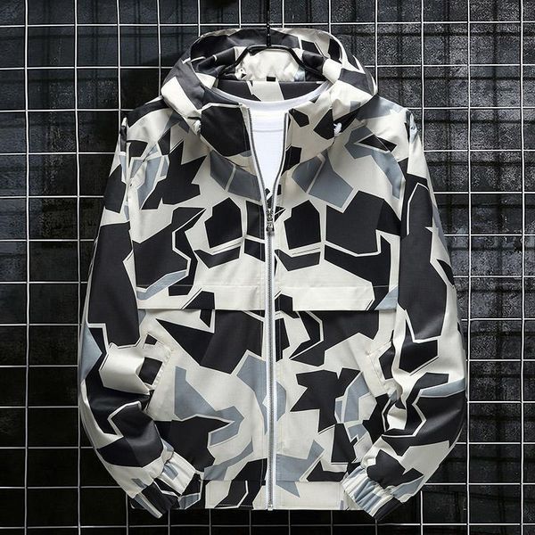 

men's jackets casual jacket fashion camouflage hooded zipper pocket autumn, Black;brown