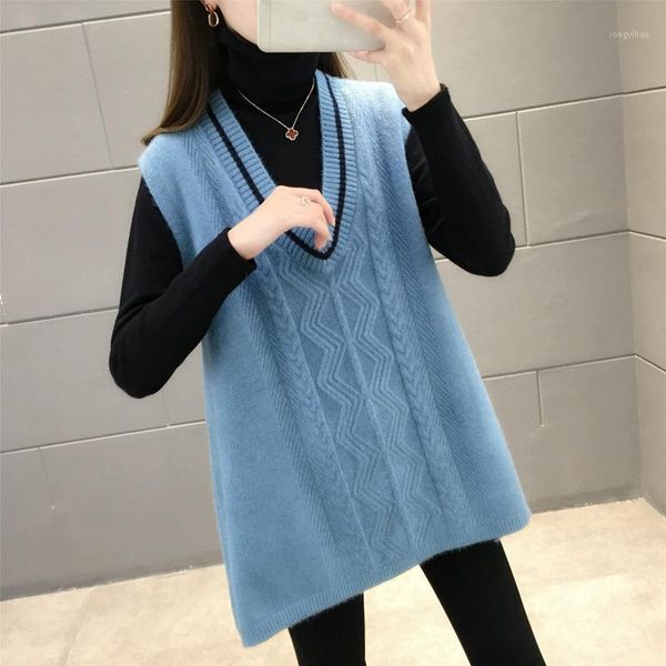 

women's sweaters no. 1 hall 21357 (5) to film the diamond grain long v-neck ma3 jia3 [1055] 42, White;black