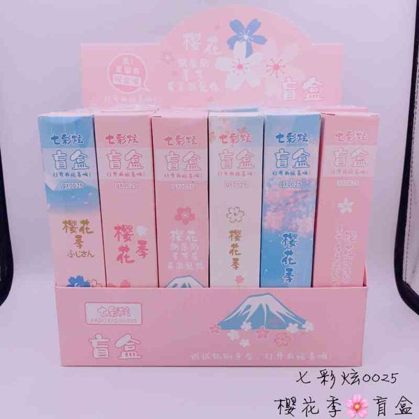 

pens colorful cherry blossom blind box creative student wen cherry blossom neutral water cute girl heart blind box
