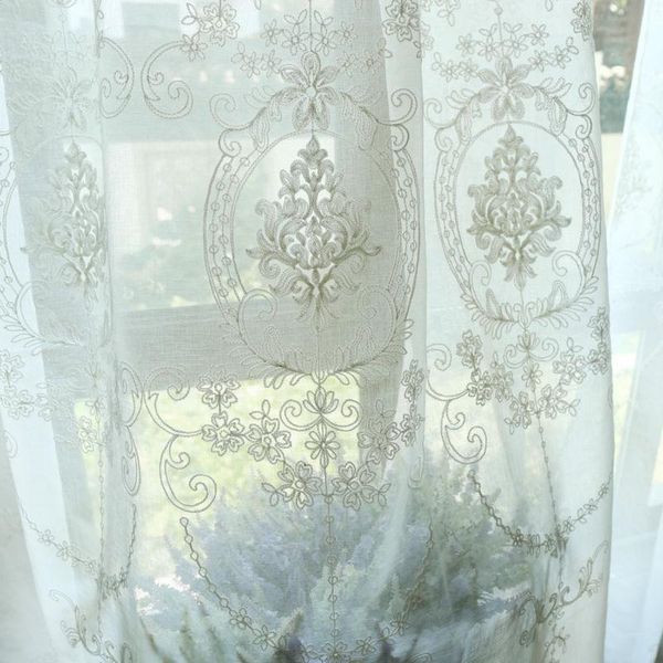 

curtain & drapes european embroidered tulle for bedroom sheer curtains living room