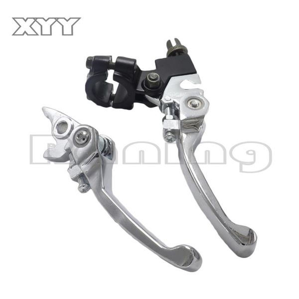 

folding brake clutch lever set for motorcycle pit dirt bike atv quad 50cc 110cc 125cc 140cc 160cc 200cc black chrome rear handlebars