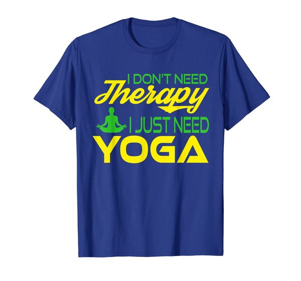 

yoga is my therapy t-shirt fitness meditate exercise, White;black