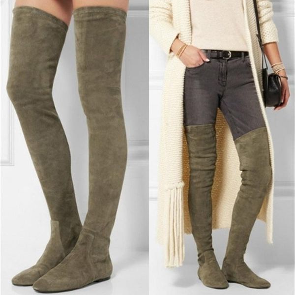 

dress shoes elastic over the knee high snow girl cashmere, Black