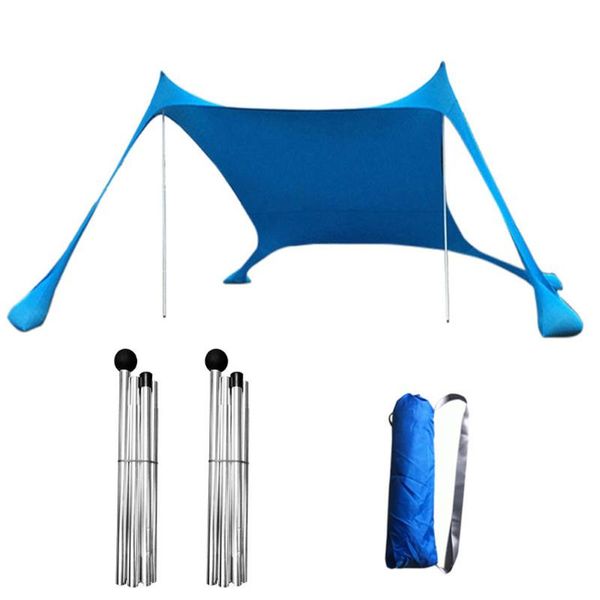 

210x210x160cm portable camping pergola outdoor windproof beach tent sunshade gazebo with sandbag anchors ultralight tarp tents and shelters