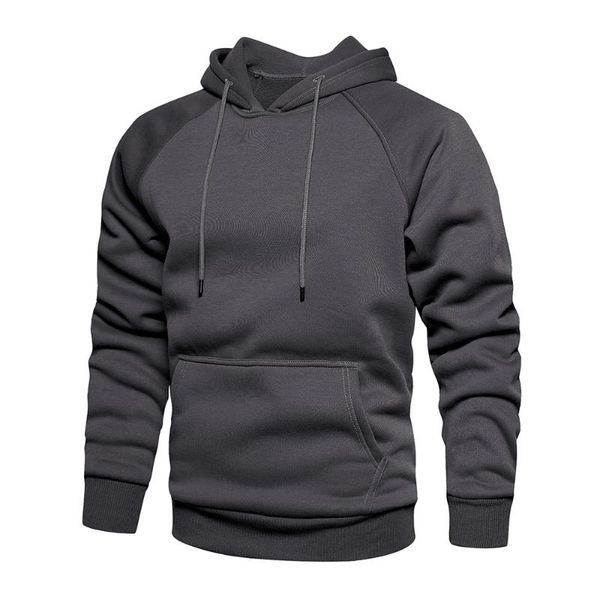 

men's hoodies & sweatshirts fashion men thick fleece sweatshirt 2021 winter mens hip hop long sleeve pullover solid color clothes, Black