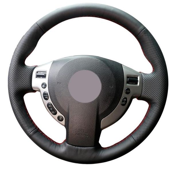 

steering wheel covers diy personalized super soft black synthetic leather car cover for qashqai x-trail nv200 rogue