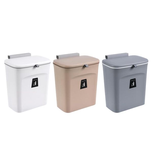 

waste bins home ing trash can with sliding lid for kitchen cabinet door mounted 9l