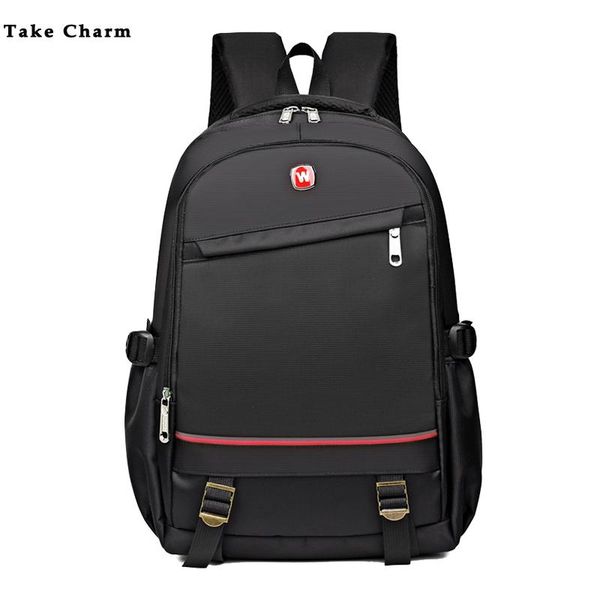 

backpack youth sports school bag simple black outdoor leisure travel lapdaily work
