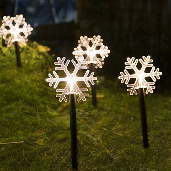 

solar lamps light star snowflake christmas tree garden decoration lawn lamp 2.4m waterproof outdoor lighting lights