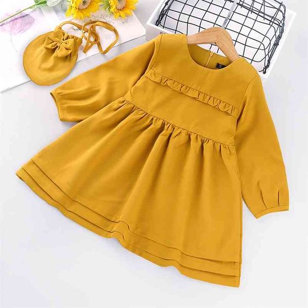 Abiti da bambina Autunno e inverno Natale Abbigliamento per bambini Abito da principessa europeo americano a maniche lunghe per bambini 210625