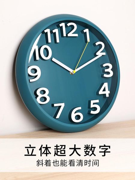 

silent wall clock modern nordic design living room colorful digital luminous orologio da parete home decoration clocks