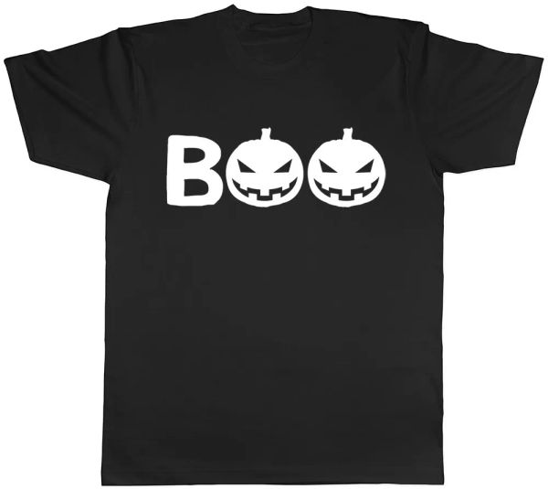 

boo halloween mens t-shirt, White;black