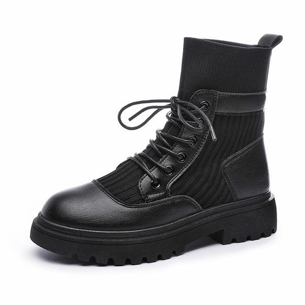 

boots shoes 2021 autumn and winter short fashion stretch women, Black