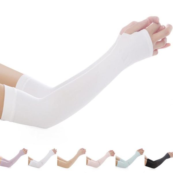 

elbow & knee pads hobbylane men women summer sunscreen arm sleeve anti-uv cooling for cycling sports, Black;gray
