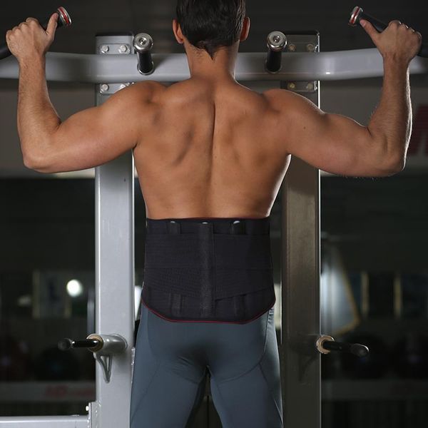

lower support belt with tourmaline self heating lumbar waist spine back brace posture corrector pain relief, Black;gray
