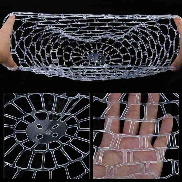 

transparent rubber fishing net bag inch large clear replacement anti-hanging and quick-drying simple for landing accessories