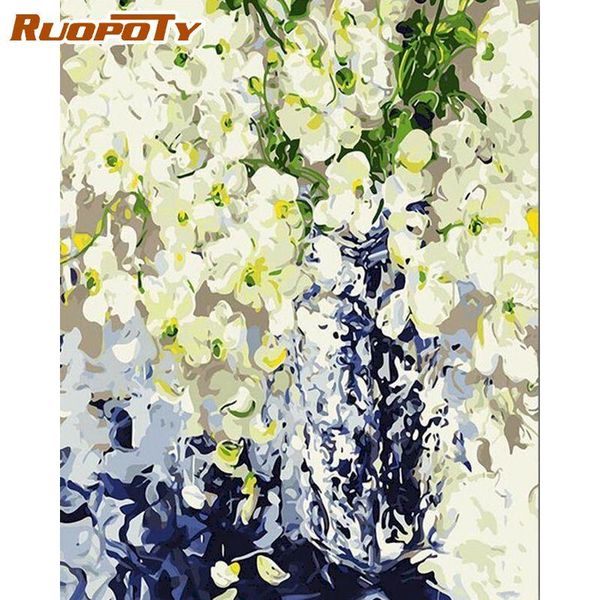 

paintings ruopoty frame abstract flowers diy painting by numbers handpainted oil acrylic home decoration unique gift