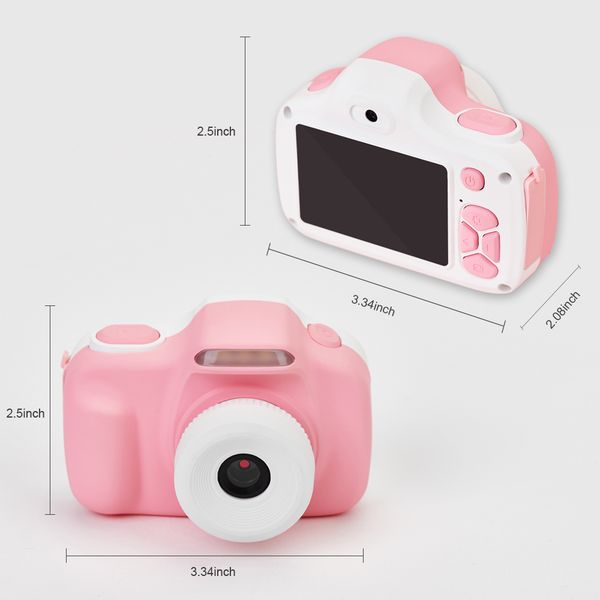 

kids digital slr camera set shockproof and front and rear selfie camera 20.0m with 2.0 inch ips screen children educational toys