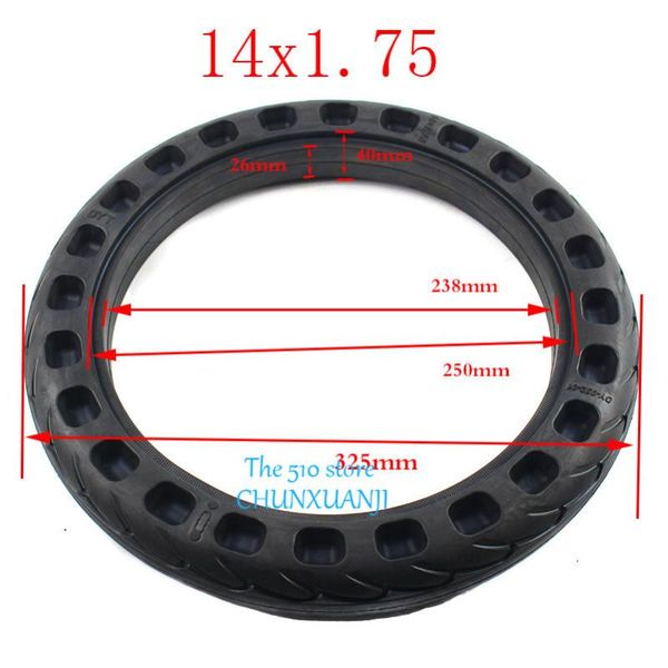 

motorcycle wheels & tires 2pcs 14inch lithium tram bicycle tyre with good quality 14x1.75 electric explosion-proof solid tire