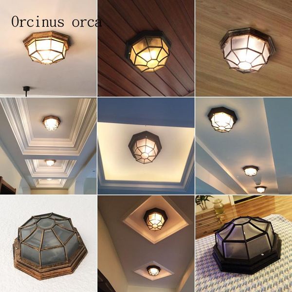 

ceiling lights american retro industrial wind lamp balcony corridor bathroom european style originality led