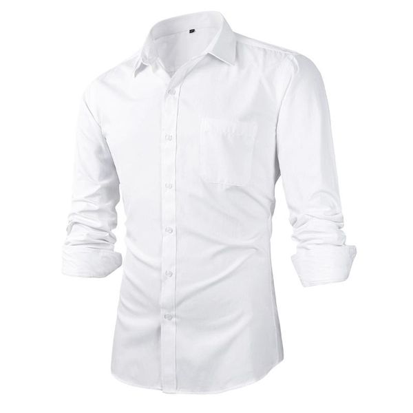 

men's dress shirts slim fit solid point collar button down, White;black