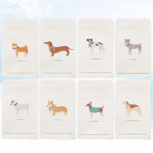 

gift wrap 3 sets/24pcs simple cartoon dogs letter envelopes fashion stationery for home office school