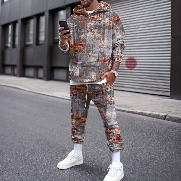 

jogging clothing 2021 3d anime large size tracksuit men trend sportswear sweatsuit male sweat track suit hoodie with pants, Black;red