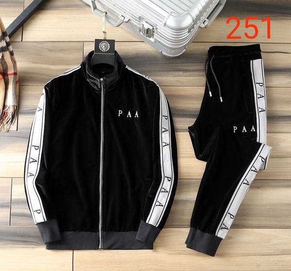 

mens tracksuit two pieces sets jackets long sleeves and pants with letters embroidery fashion style spring autumn outwear sports set jacket, Gray