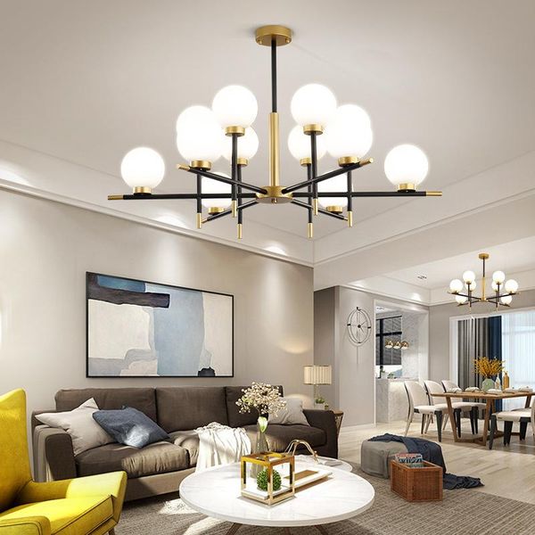 

modern led glass ball luminaire suspendu kitchen fixtures lighting light pendant lamp living room lamps