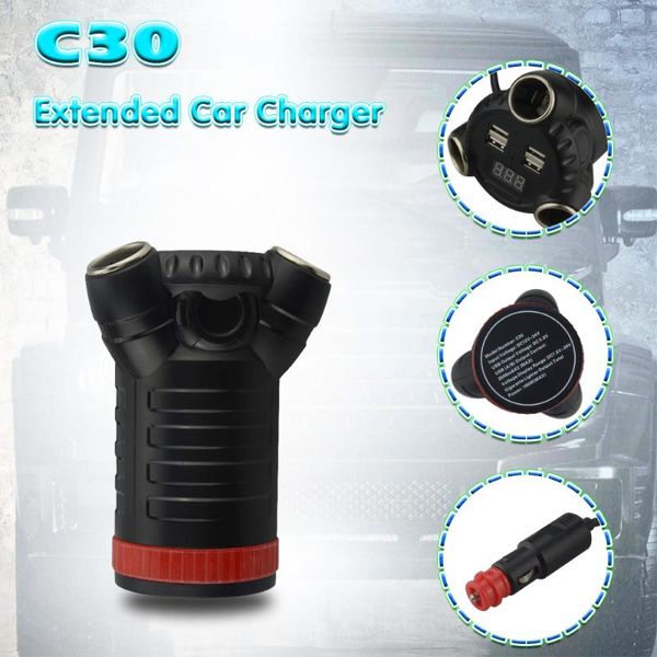 

car gps & accessories c30 the most powerful adaptor cup holder style with good camouflage effect voltage led display self-resetting fuse ins